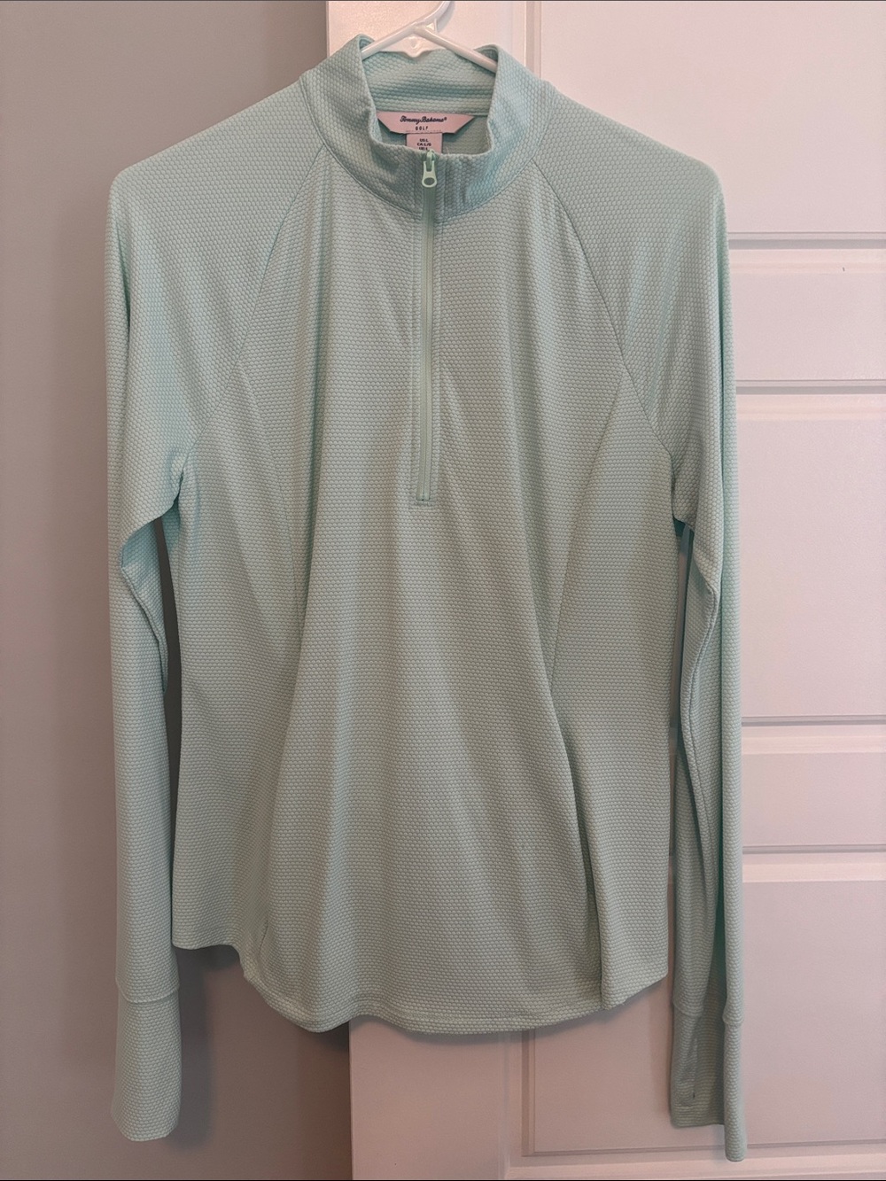 Tommy Bahama Mint Green Half-Zip Performance Pullover